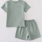 Sage sand dollar embroidery boy set
