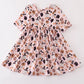 Pink halloween pumpkin twirl dress