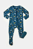 Soft & Stretchy Zipper Footie - Luna Midnight
