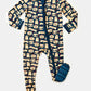 Soft & Stretchy Zipper Footie - Halloween Skeletons