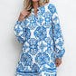 Adalynn Tribal Button Up Loose Mini Dress