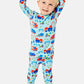 Long Sleeve Pajama Set - Construction Blue